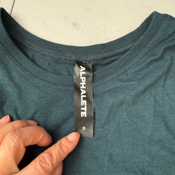 ALPHALETE LDB Muscle Tank in Dark Cyan (teal); size small - Picture 3 of 5